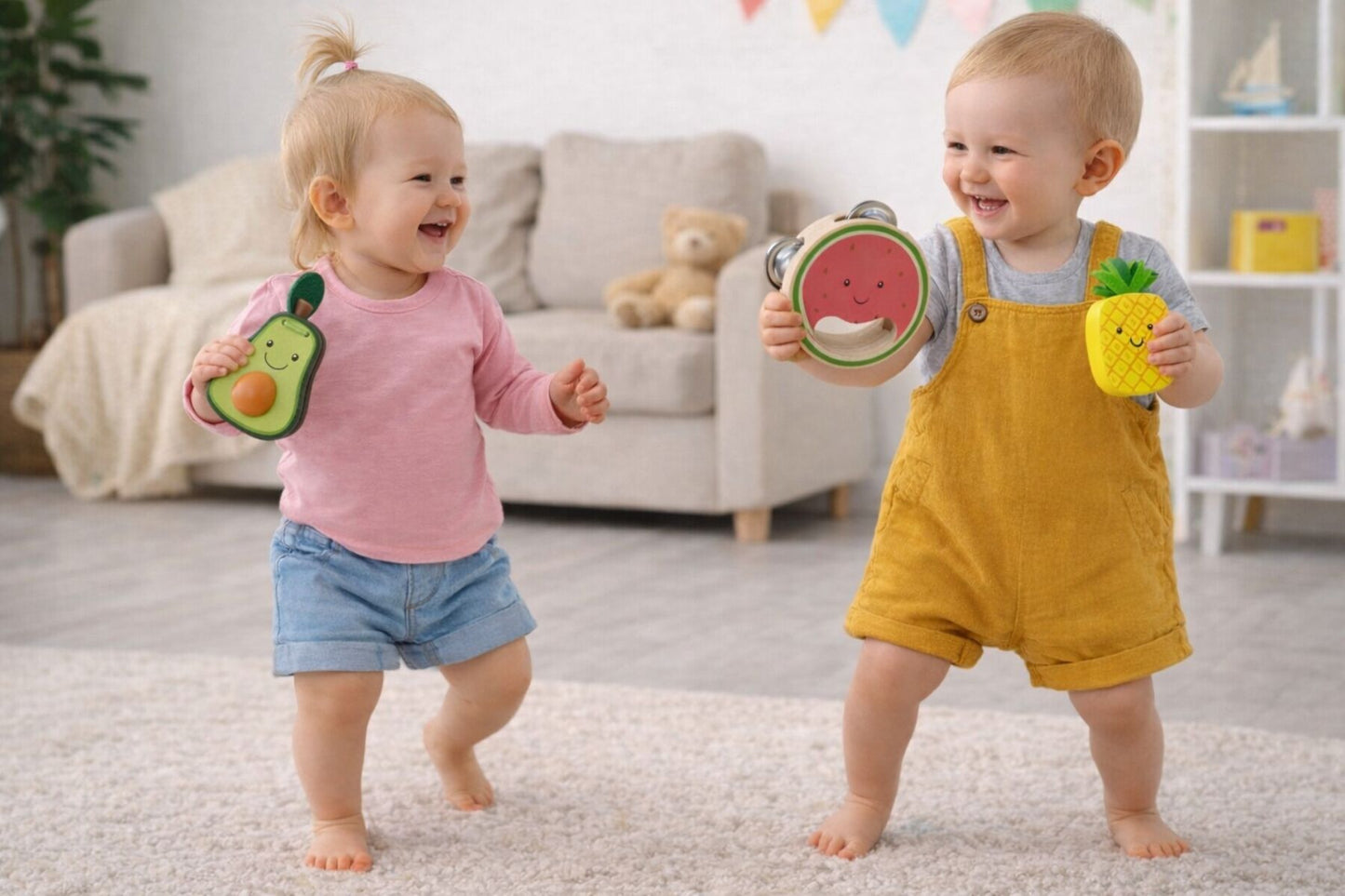 KAPER KIDZ 3 PIECE TROPICAL FRUIT MUSICAL SET