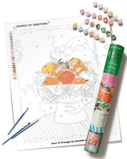 JOURNEY OF SOMETHING  PAINT BY NUMBERS - BOWL OF ORANGES