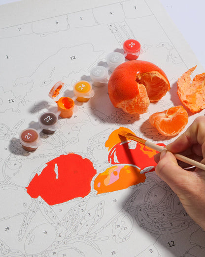 JOURNEY OF SOMETHING  PAINT BY NUMBERS - BOWL OF ORANGES