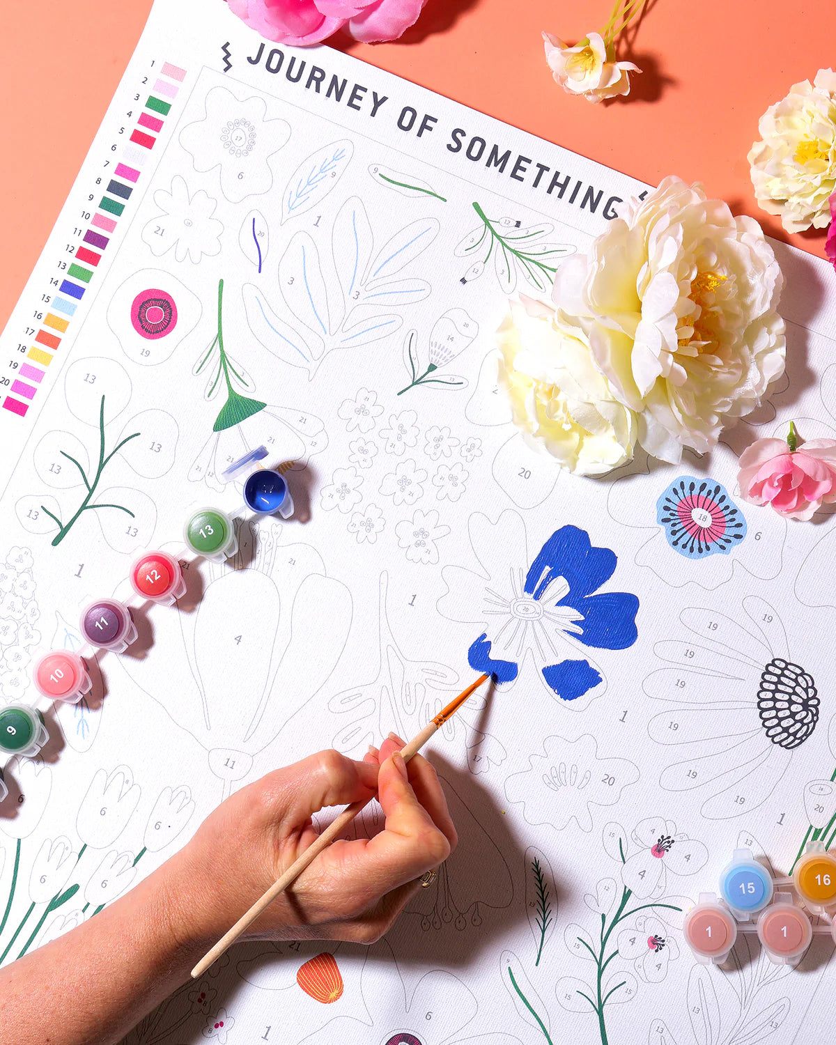 JOURNEY OF SOMETHING PAINT BY NUMBERS - PRESSED FLOWERS