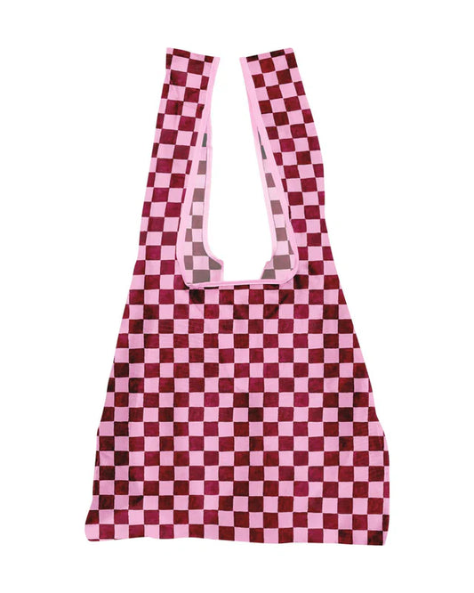 THE SOMEWHERE CO. REUSABLE SHOPPING BAG - CRIMSON HAZE