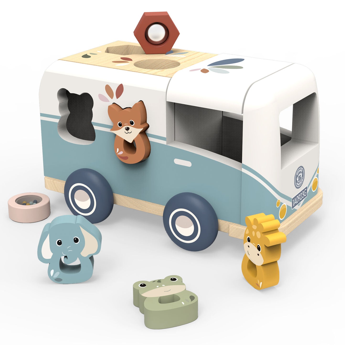 SPEEDY MONKEY WOODEN TOY - VAN SHAPE SORTER