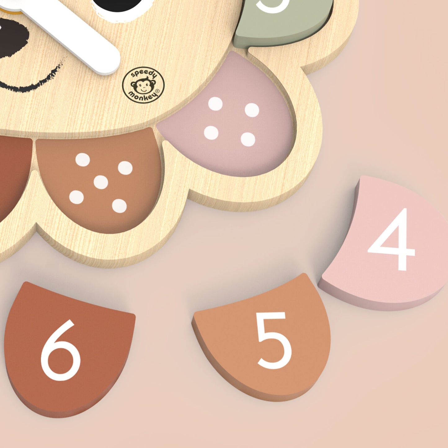 SPEEDY MONKEY WOODEN TOY - HEDGEHOG CLOCK GAME