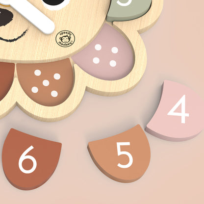 SPEEDY MONKEY WOODEN TOY - HEDGEHOG CLOCK GAME