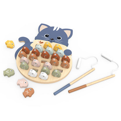 SPEEDY MONKEY WOODEN TOY - FISHING GAME ALPHABET