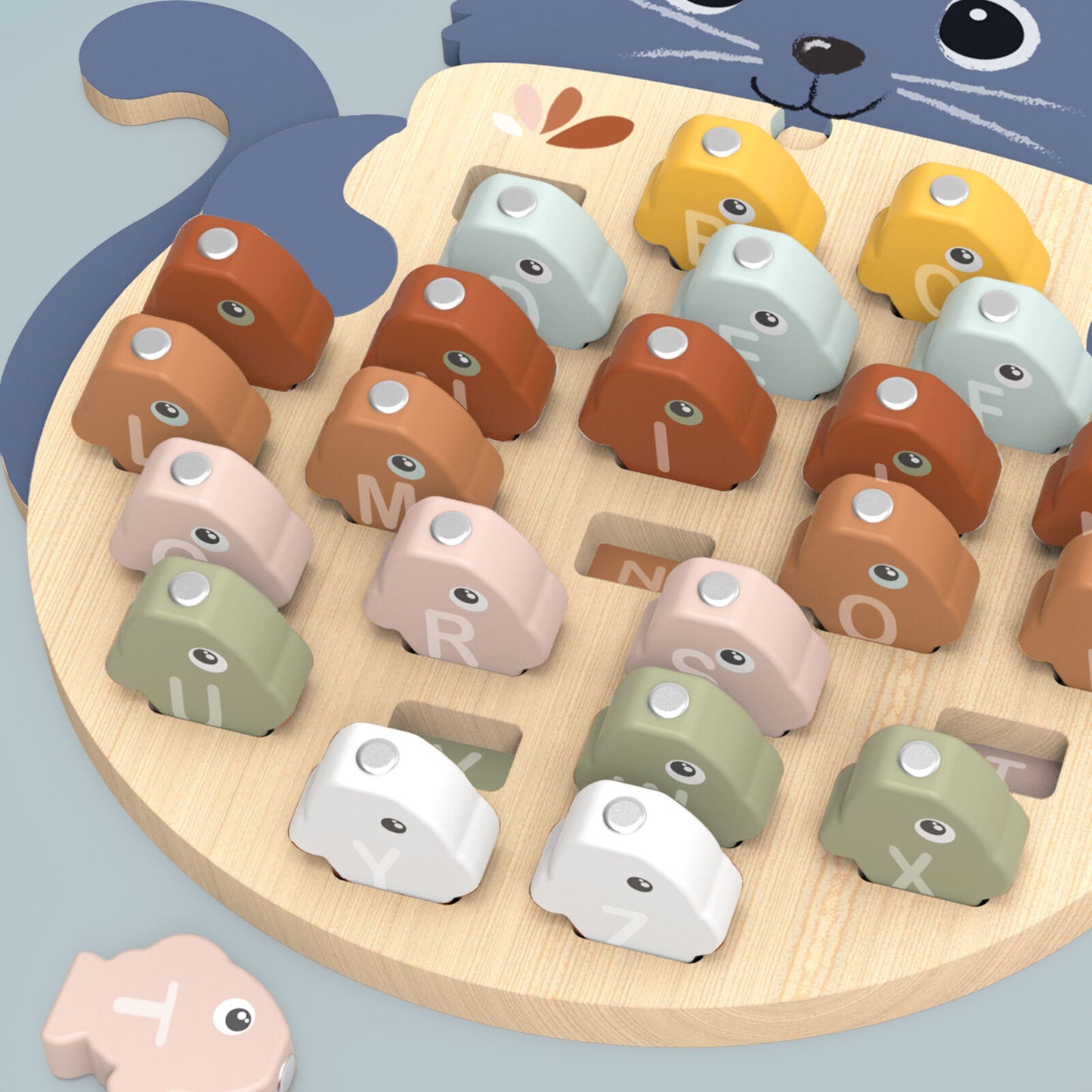 SPEEDY MONKEY WOODEN TOY - FISHING GAME ALPHABET