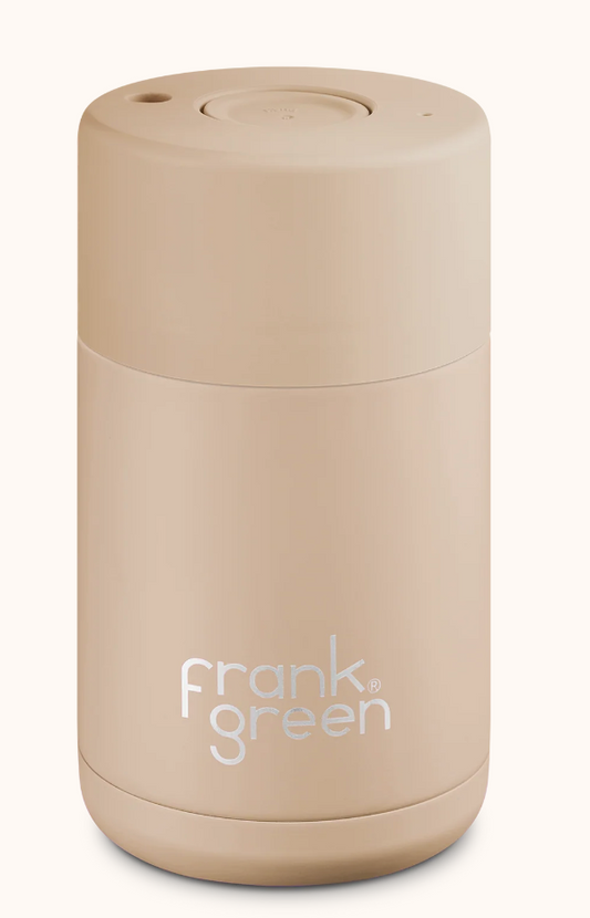FRANK GREEN CERAMIC REUSABLE CUP 295ml - SOFT STONE