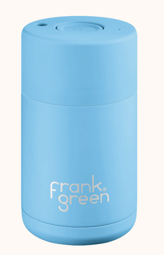FRANK GREEN CERAMIC REUSABLE CUP 295ml - SKY BLUE