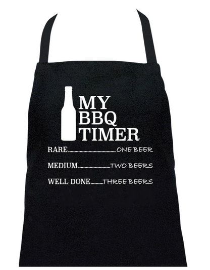 ANNABEL TRENDS SCREEN PRINT APRON - BBQ TIMER