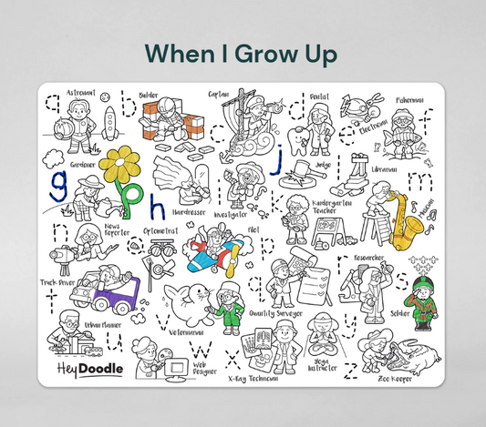 HEY DOODLE PLACEMAT - WHEN I GROW UP