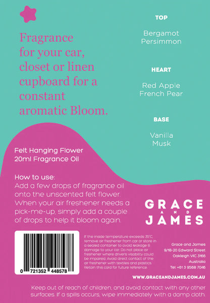 BLOOM FELT AIR FRESHENER - PERSIMMON & VANILLA