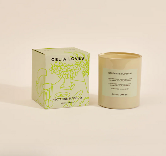 CELIA LOVES SOY WAX CANDLE - NECTARINE BLOSSOM