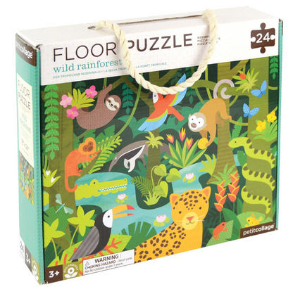 PETIT COLLAGE FLOOR PUZZLE - WILD RAINFOREST