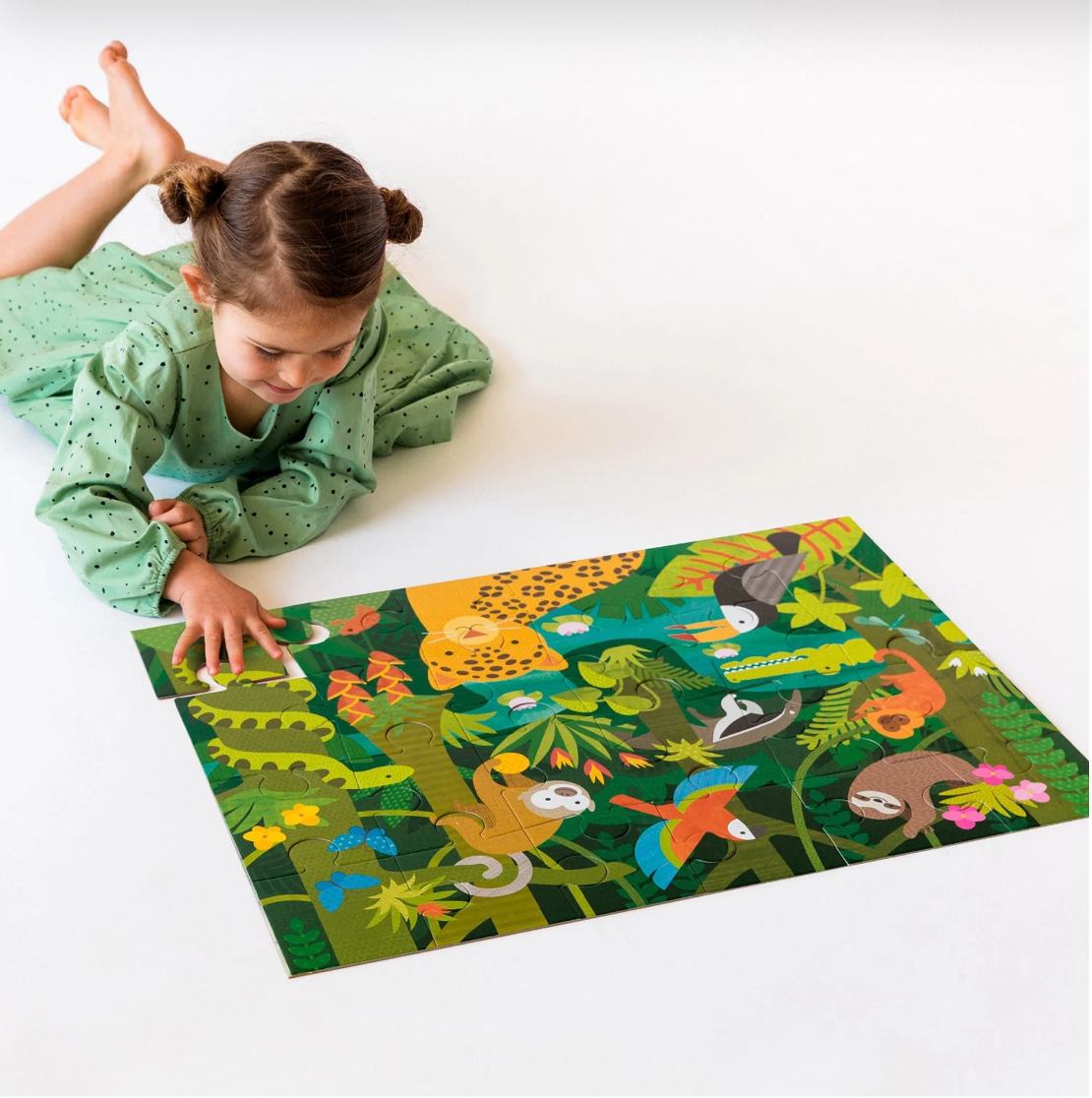 PETIT COLLAGE FLOOR PUZZLE - WILD RAINFOREST