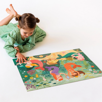 PETIT COLLAGE FLOOR PUZZLE - MERMAID FRIENDS