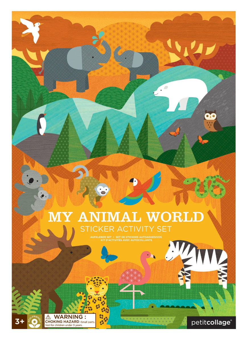 PETIT COLLAGE STICKER ACTIVITY SET - MY ANIMAL WORLD