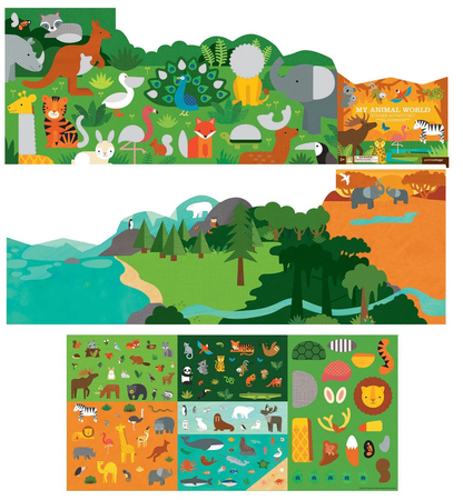 PETIT COLLAGE STICKER ACTIVITY SET - MY ANIMAL WORLD