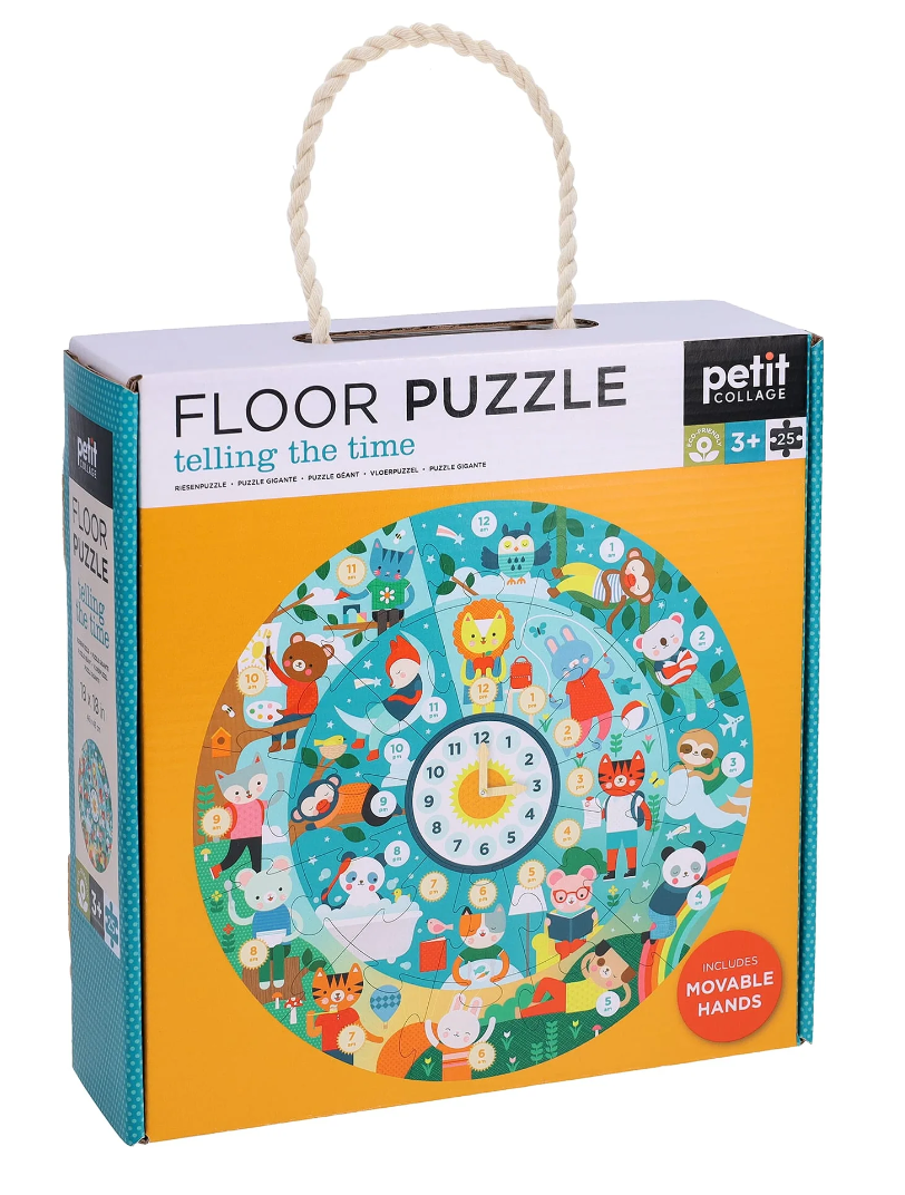 PETIT COLLAGE FLOOR PUZZLE - TELLING THE TIME