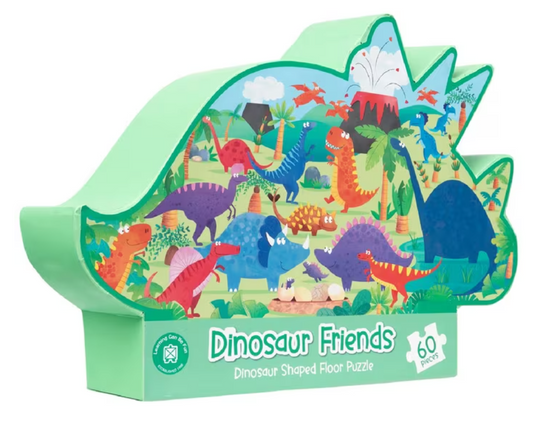 LEARNING CAN BE FUN - 60 PIECE SHAPED PUZZLE - DINOSAUR FRIENDS