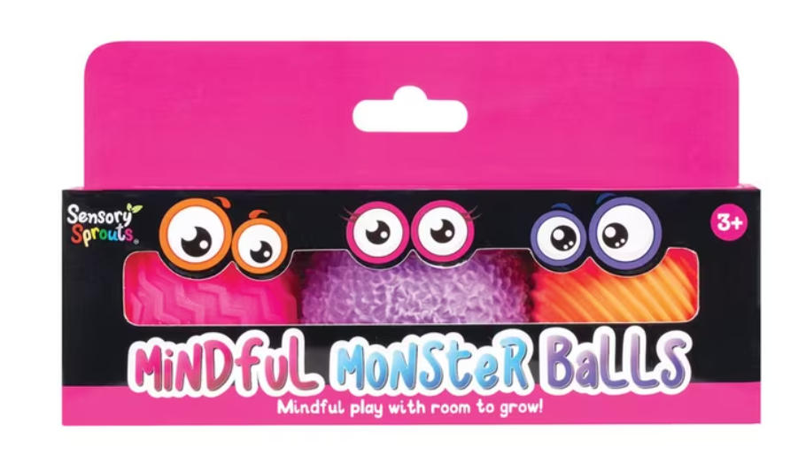 SENSORY SPROUTS - MINDFUL MONSTER BALLS - PINK/PURPLE/ORANGE