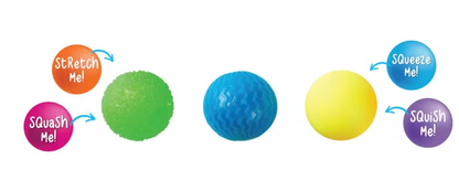 SENSORY SPROUTS - MINDFUL MONSTER BALLS - GREEN/BLUE/YELLOW