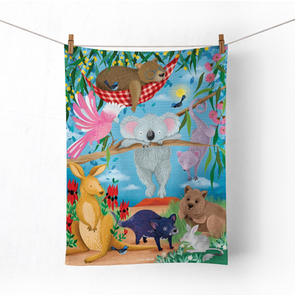 KITCHEN - MICROFIBRE TEA TOWEL - WILDLIFE DOWN UNDER