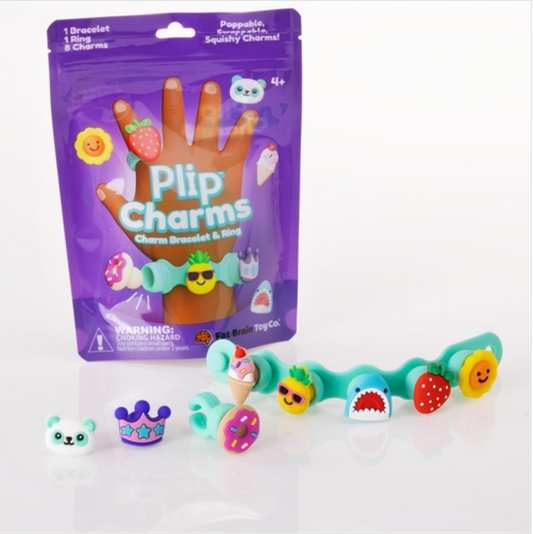 FAT BRAIN TOYS - PLIP CHARMS TEAL BRACELET