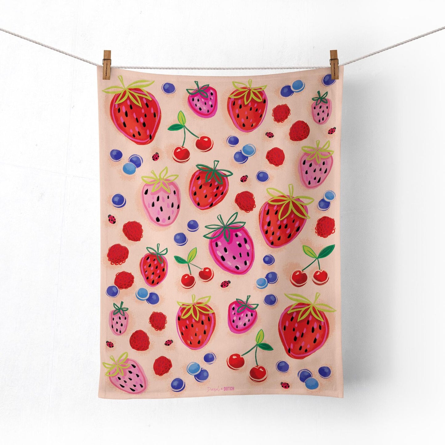 KITCHEN - MICROFIBRE TEA TOWEL - BERRYLICIOUS