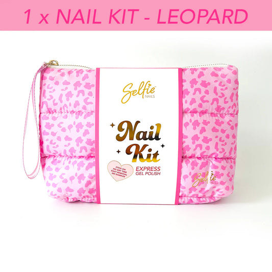 SELFIE NAIL KIT - PINK LEOPARD