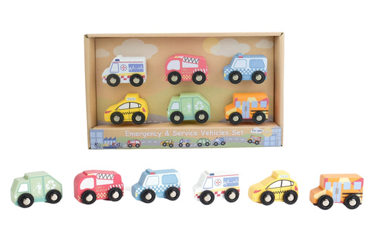 KAPER KIDZ EMERGENCY & SERVICE VEHICLES SET