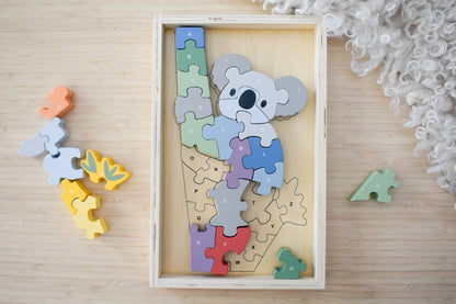 KAPER KIDZ A-Z CHUNKY JIGSAW PUZZLE- KOALA