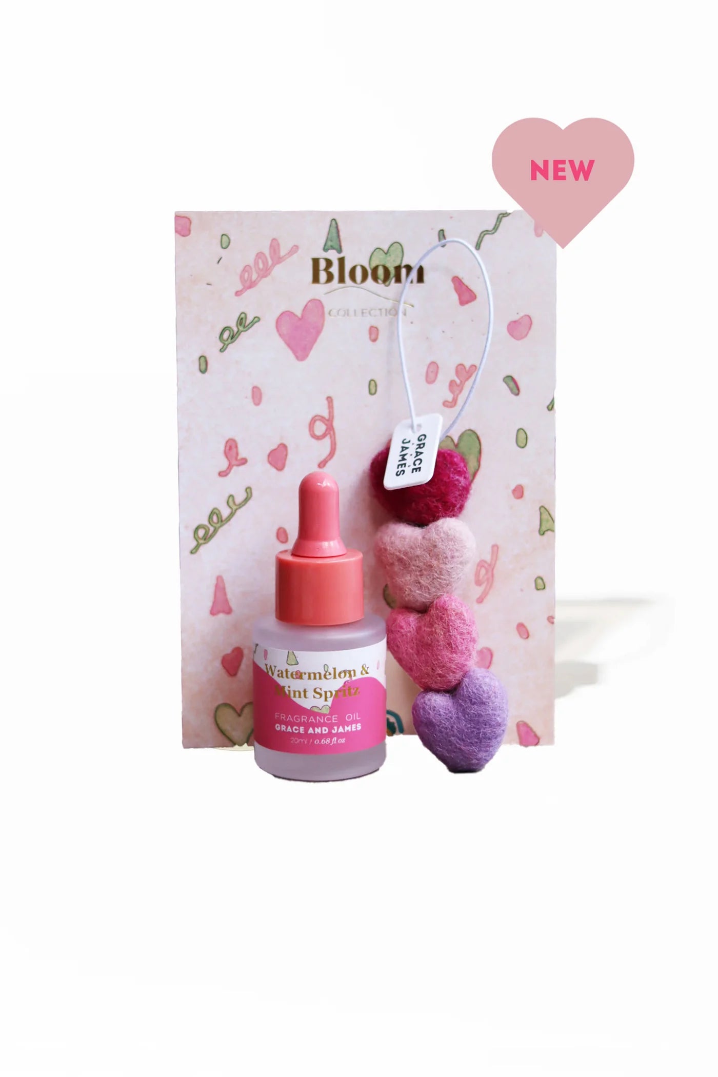 GRACE AND JAMES HEART FELT AIR DIFFUSER - WATERMELON & MINT SPRITZ