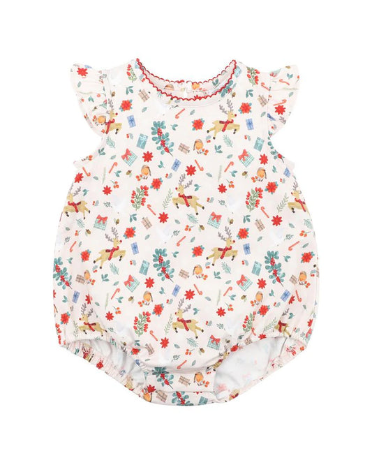 BEBE FESTIVE PRINT BODYSUIT