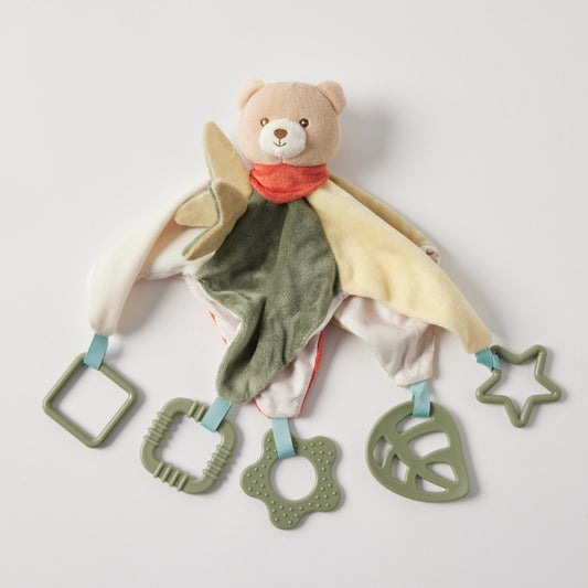 JIGGLE & GIGGLE - BEAR RATTLE COMFORTER