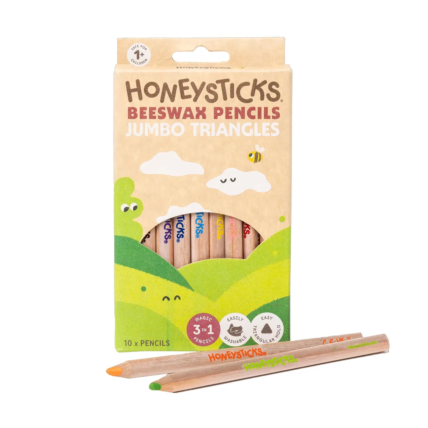 HONEYSTICKS - BEESWAX PENCILS JUMBO TRIANGLES