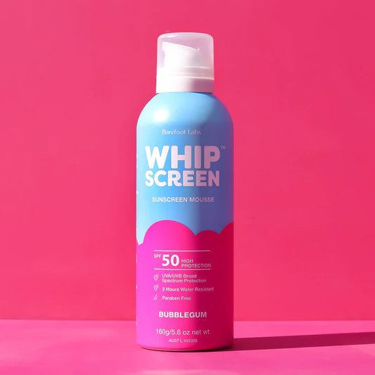 BAREFOOT LABS - WHIPSCREEN SPF50 MOUSSE - BUBBLEGUM