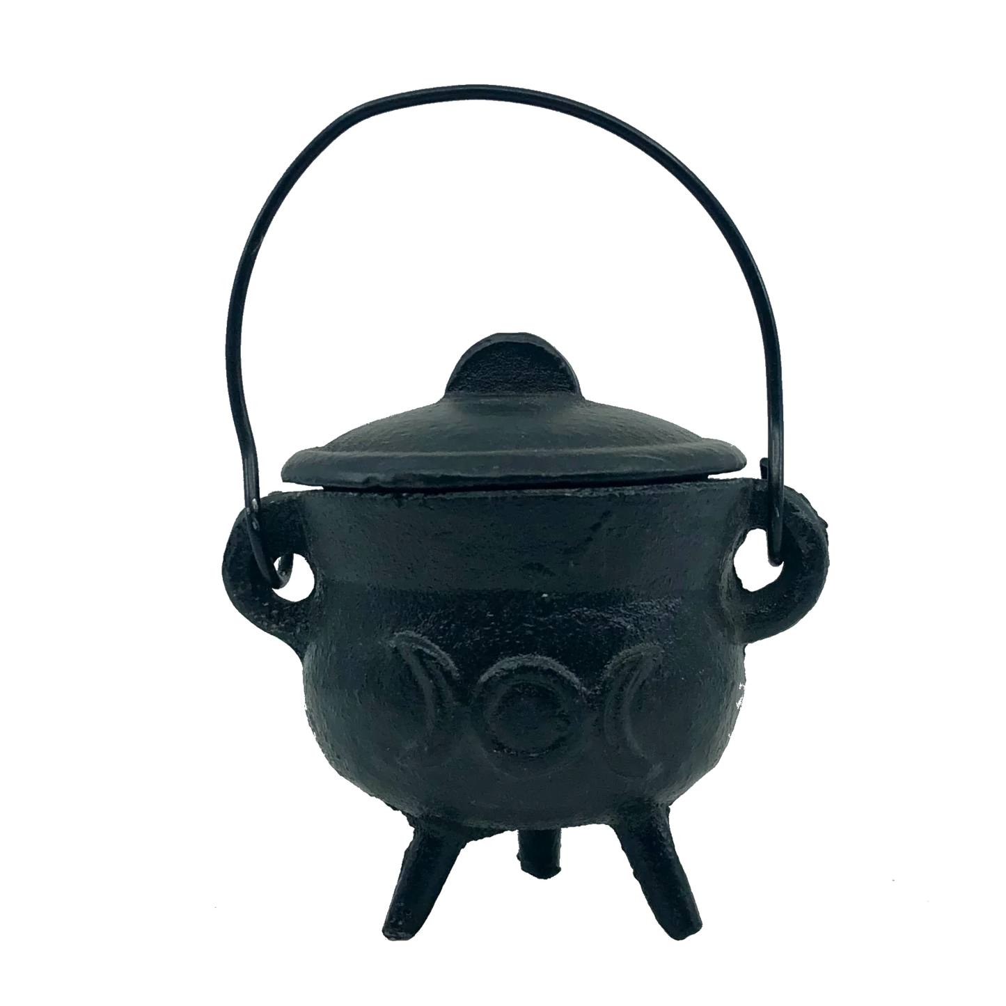 TRIPLE MOON CAST IRON CAULDRON SMALL BLACK Were St Trading