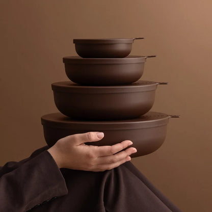 STYLEWARE - NESTING BOWL 4 PIECE SET - COCOA
