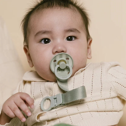 BIBS DUMMIES - PACIFIER & CLIP GIFT SET - SAGE