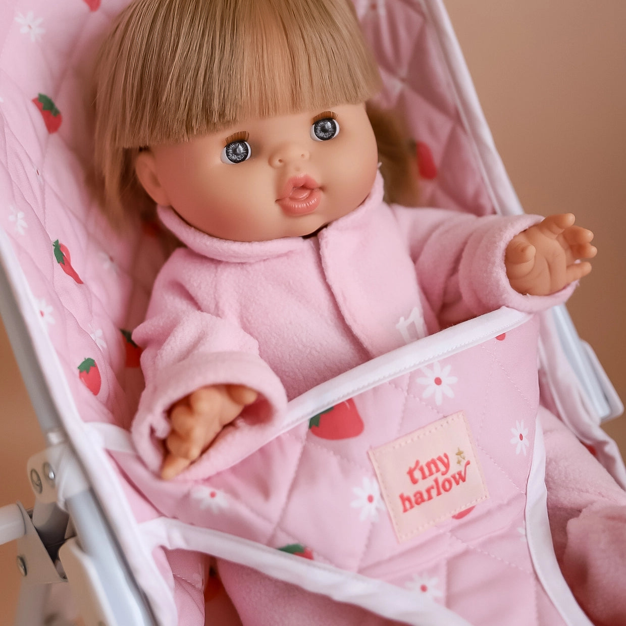 TINY HARLOW - FOLDING STROLLER - STRAWBERRY