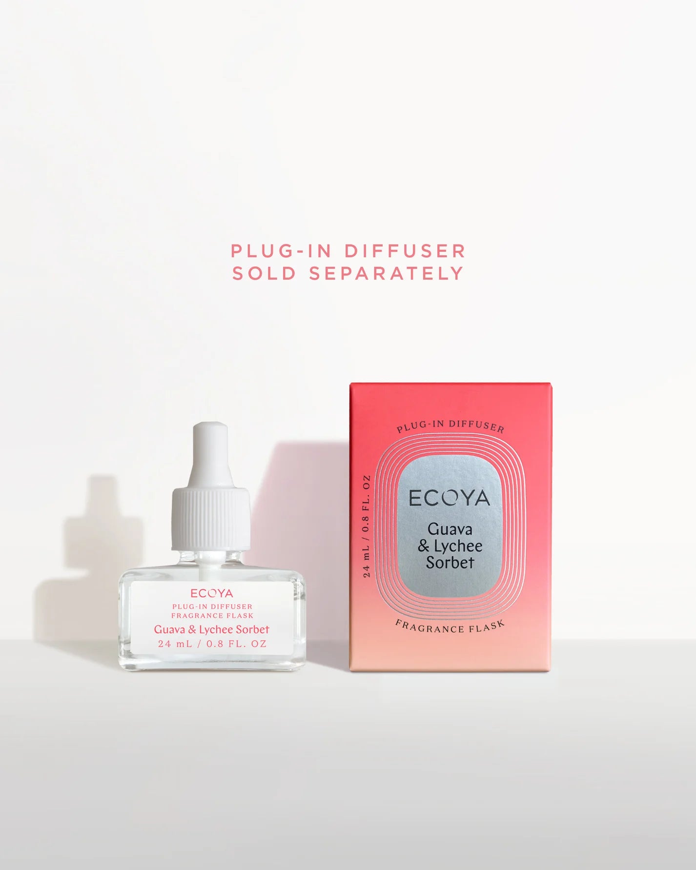 ECOYA PLUG IN DIFFUSER FRAGRANCE FLASK: GUAVA & LYCHEE SORBET