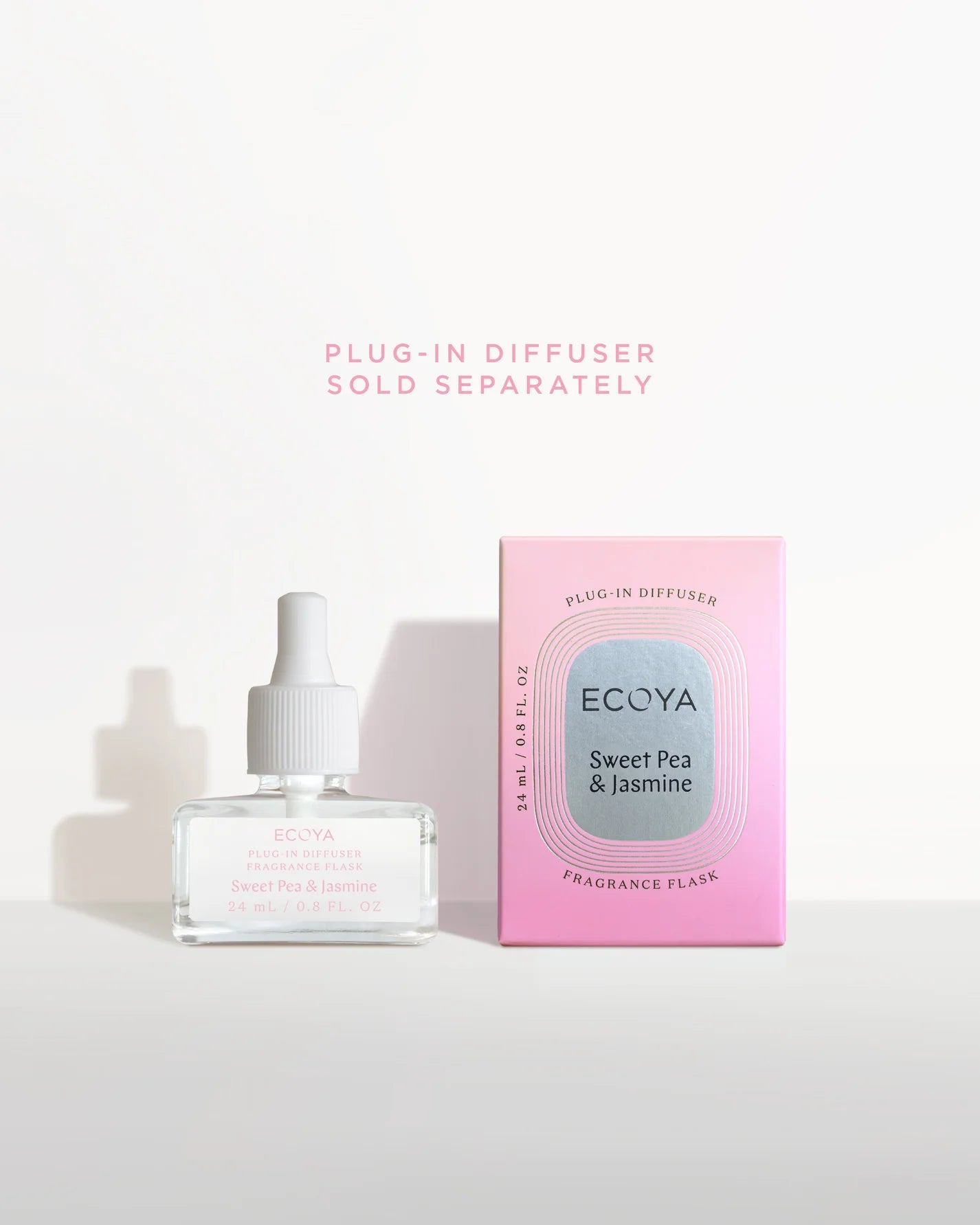 ECOYA PLUG IN DIFFUSER FRAGRANCE FLASK: SWEET PEA & JASMINE