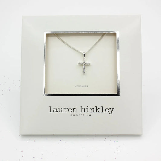 LAUREN HINKLEY - DIAMANTE CROSS NECKLACE