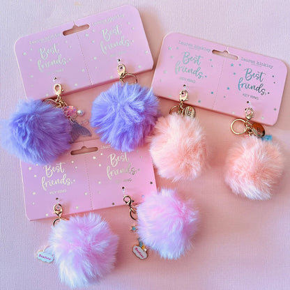 LAUREN HINKLEY - ETHEREAL UNICORN BFF POM POM KEYRING SET