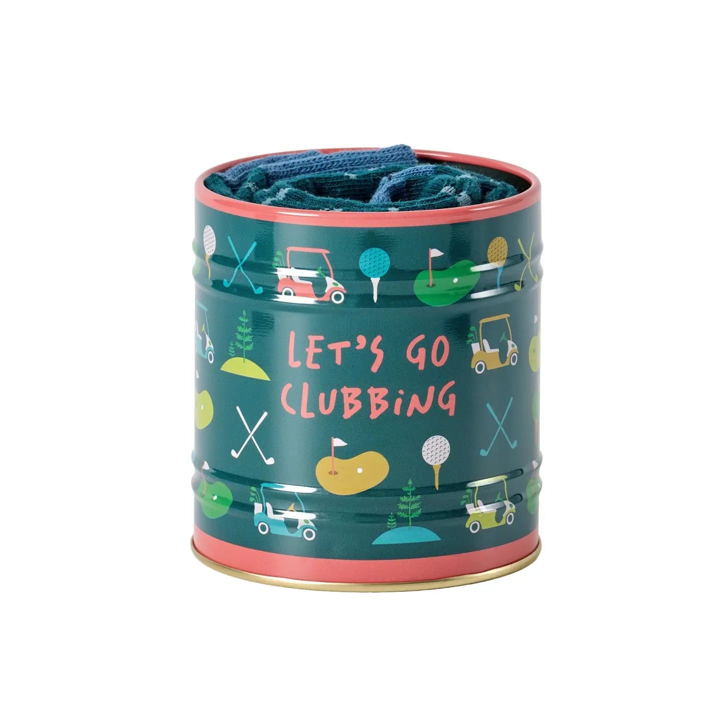 GENTLEMEN'S HARDWARE STORAGE TIN & SOCK SET - LET'S GO CLUBBING