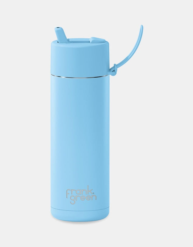 FRANK GREEN CERAMIC REUSABLE BOTTLE 595ml - SKY BLUE
