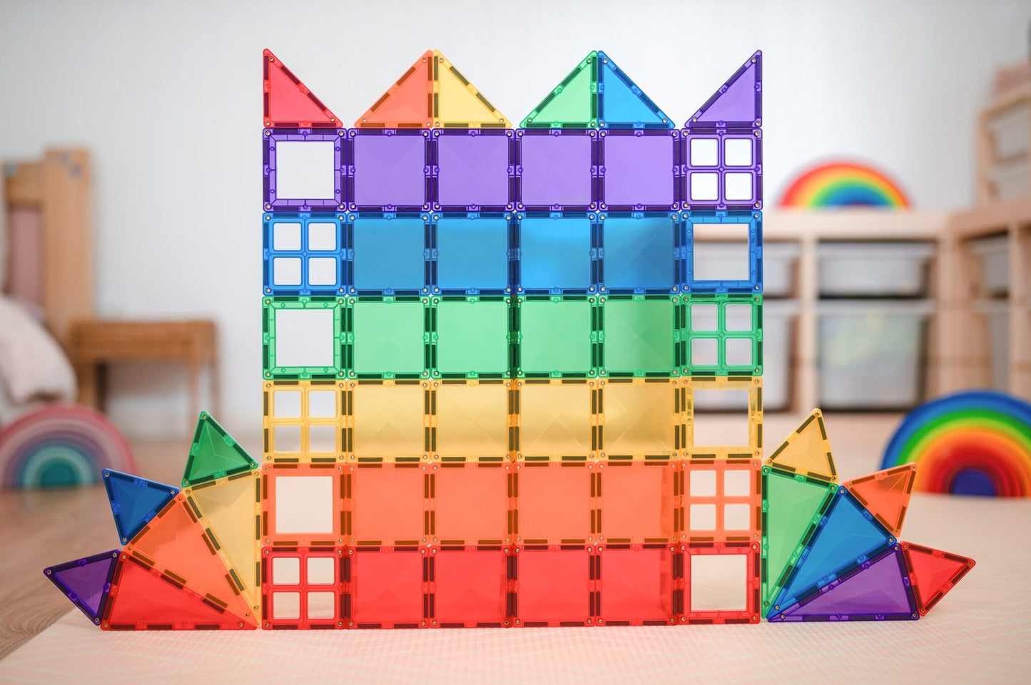 CONNETIX TILES - RAINBOW STARTER PACK (60 Pieces)