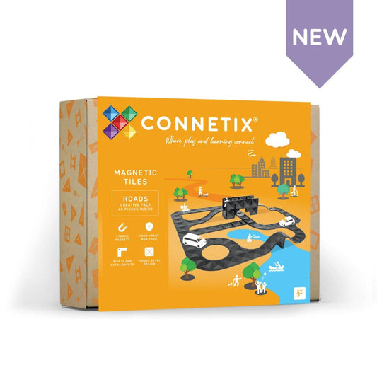 CONNETIX TILES - ROADS CREATIVE PACK - 48 PIECES