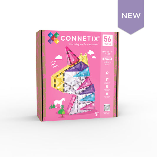 CONNETIX TILES - GLITTER UNICORN PACK 56 piece