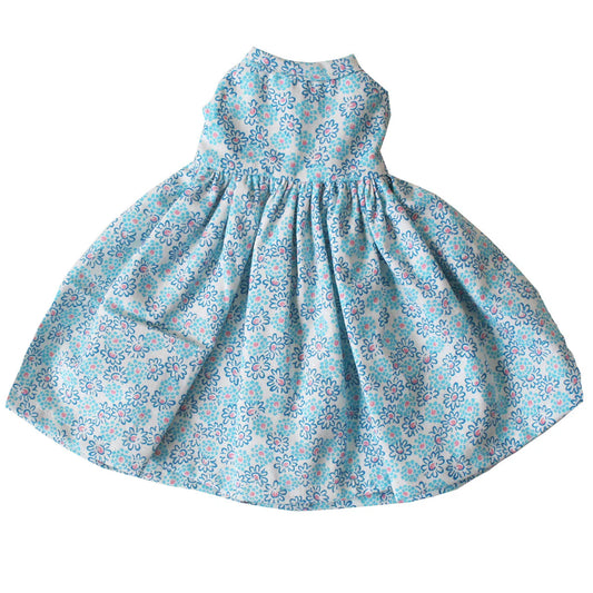 ALIMROSE LARGE DOLL DRESS - BLUE FLORAL